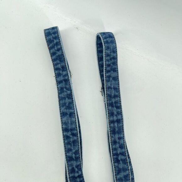Adjustable Blue Denim Suspenders Women, Teens & Kids Unisex with Clip Closures - Picture 9 of 11